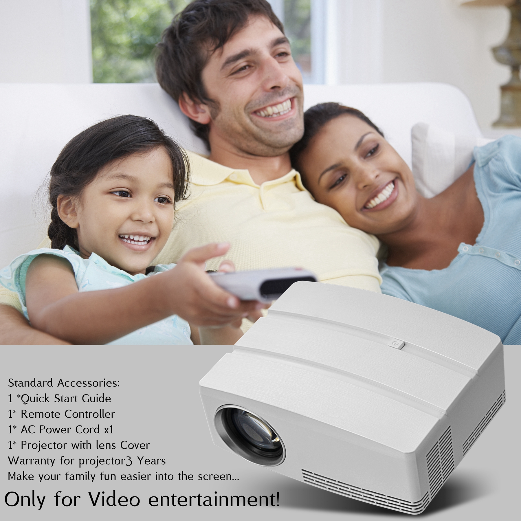 HD LED PROJECTORS LED Home Theater Movie Video Pocket Mini Projector GP90