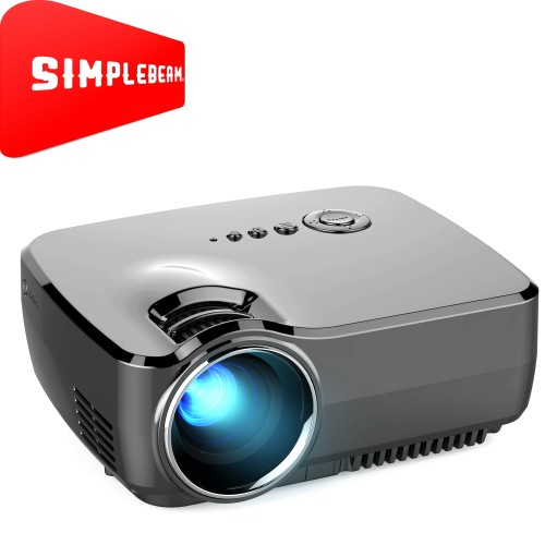 GP70 1200LM 800*480 Home Theater Projector with Remote Control, 4.0 inch Single LCD Panel Display
