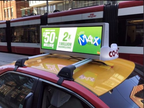 led taxi top advertising sign