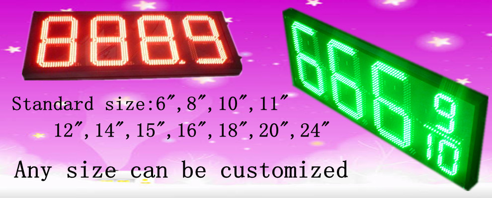 12" LED Gas Price Signs