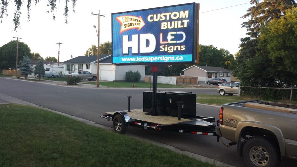 Full Color Portable LED Sign VMS Trailer for Hire