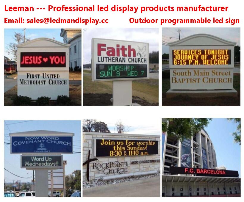 outdoor programmable led signs double sided