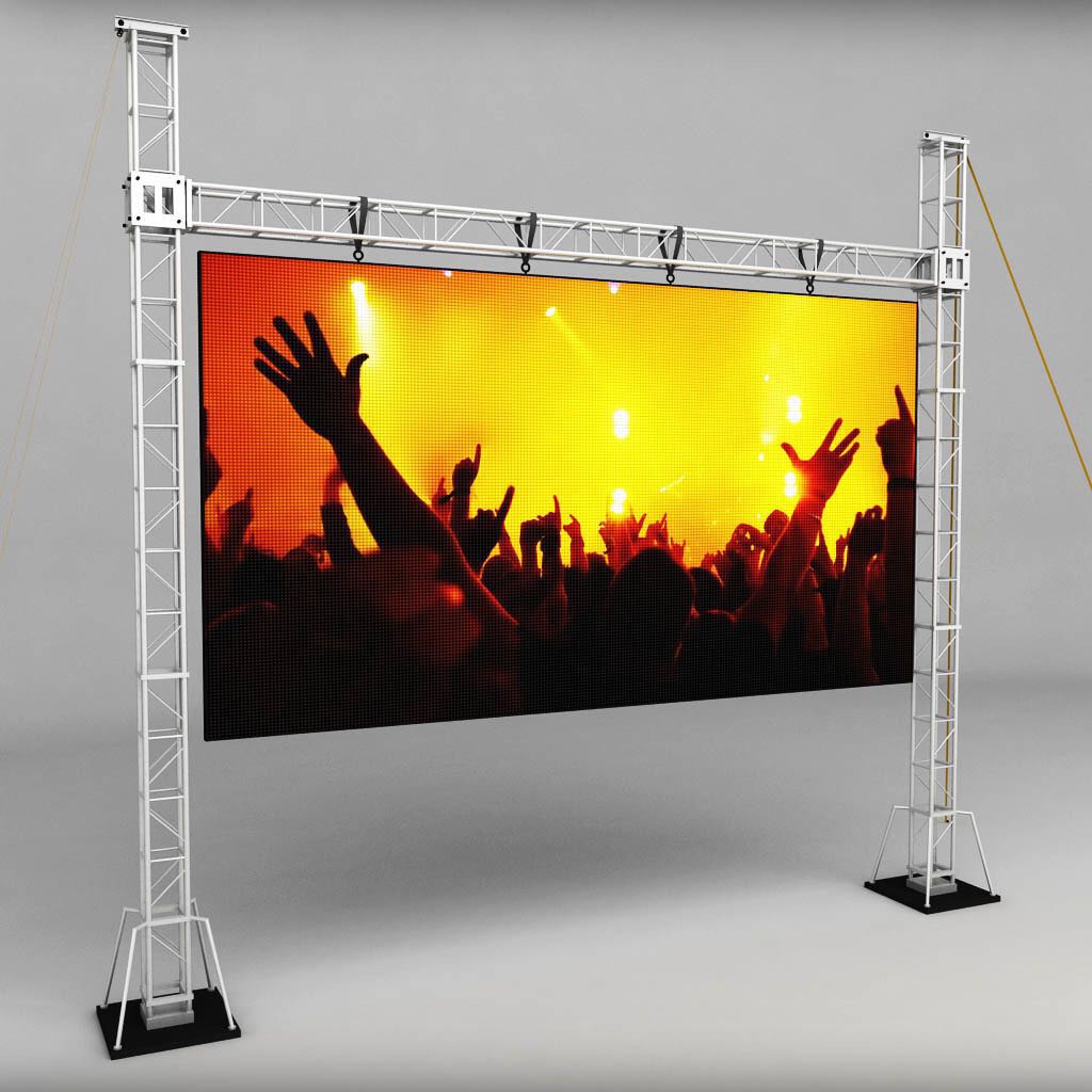 P2 604 Curve LED Display Screen 1000x500 Rental Led Display 500x500