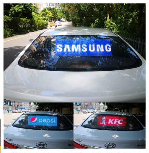 Glass adhesive film LED for taxi rear