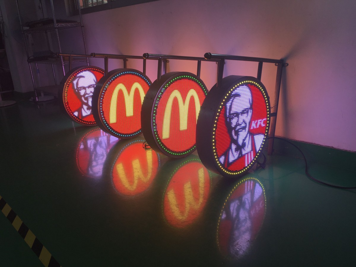 Outdoor Logo Round LED Circle Display - Leeman Round Led Display sign