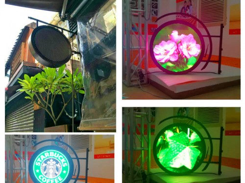 High definition P4.68 P5.9 P8 outdoor circular led video advertising display