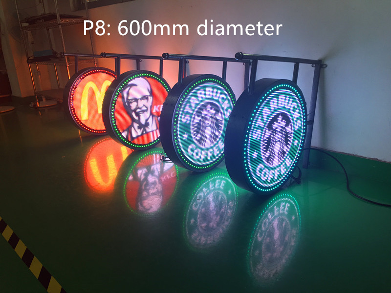 Double sided outdoor round screen led circle display
